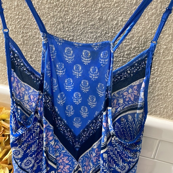 Jealous Tomato Blue medley mini dress/ swim cover up . NEW w/ out tags - Picture 3 of 5